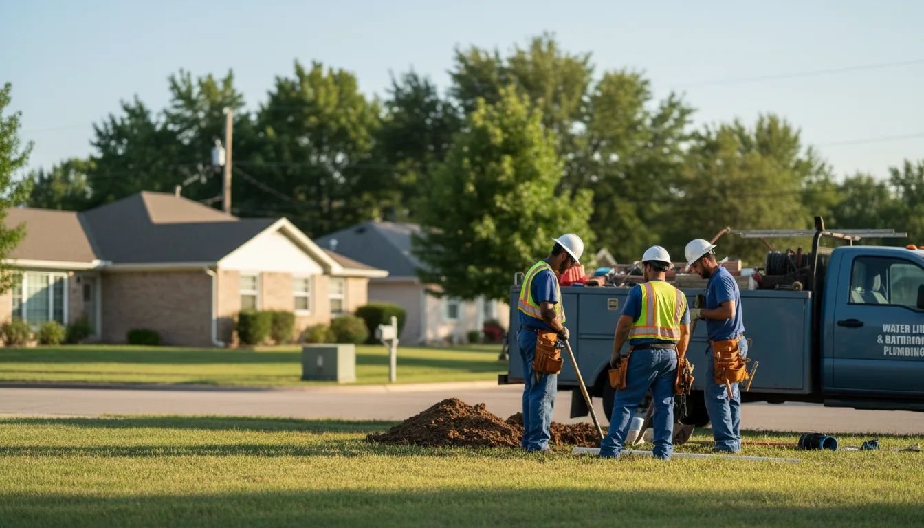 Residential water line and bathroom plumbing service in Rootstown, OH